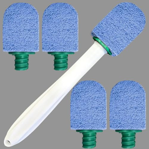 Pulizia WC in pietra pomice - 5 pezzi con manico in plastica, spazzola per la pulizia di servizi igienici, cucina, lavabo (B)