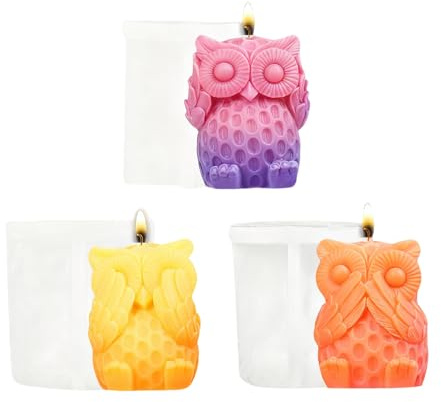 WYAHYQ 3pezzi Stampi per Candele Stampo in Silicone Resina Epossidica Stampi per calco in gesso