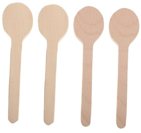 DOITOOL Natural Spoon Molds 4pcs Unfinished Blanks Hobby Blocks for DIY Projects
