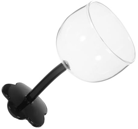 Holibanna Bicchiere da Vino con Nero Coppa Decorativa per Cocktail Matrimoni e Feste Design Unico e Raffinato Bicchiere Multifunzionale per Vino Whisky e Dessert