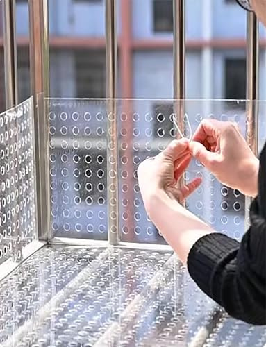 Perforated Polycarbonate Sheets, Durable Plastic Mesh Panel for Decorative Leak-proof Window Cladding and Balcony Safety Screening