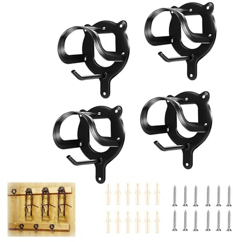 Trensenhalter Aus Metall, Sattelhalter, Pferdezaumhalter Schwarz, Zaumzeughaken FüR Pferde, Equestrian Bridle Hanger 4 StüCk Geeignet FüR Pferdefarmen, Viehzuchtbetriebe, Reitsportbegeisterte Usw