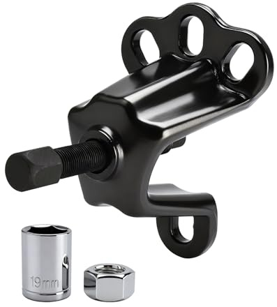 FreeTec Radlager Abzieher Vorderachse - Radnabenabzieher Flansch-Typ für 95,25-114,3 mm (3-3/4 - 4-1/2) Innendurchmesser mit 5/8 x 18 Druckspindel & Mutter, für Einzelradaufhängung mit Stecknuss