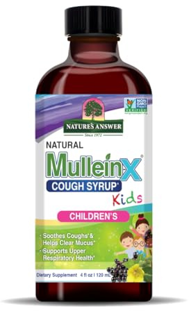 Natural's Answer Kids Natural Mullein X Cough Syrup, Non-GMO, Gluten-Free, Vegetarian 120 ml