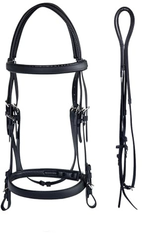 Almohadillas antidesgaste para bridas y hackamores: riendas duraderas para bridas de caballos de juguete(black,M)