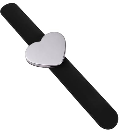 POPETPOP Braccialetto Schiaffo a Forma Di Cuore in Silicone Resistente Cinturino Da Polso Elastico, Decorazione a Mano Per Ragazzo Ragazza e Uso Quotidiano