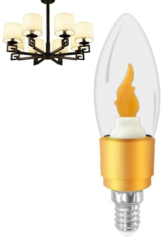 Yplkm Bombillas De Llama Parpadeante - Decoraciones Navideñas Con Casquillo E12 E14 | Bombillas Parpadeantes Para Decoración Exterior | Para Fiestas de Navidad Interior Exterior Dormitorio Sala de