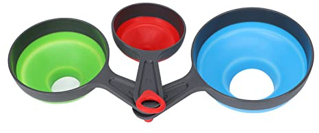 Embudo de conservas Embudo plegable de silicona Boca ancha 3 tamaños 3 colores Plegable Ligero Durable para cocina Almacenamiento de alimentos Transferencia de líquidos Material