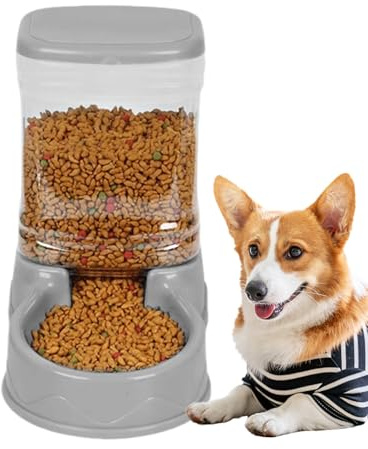 Automatischer Katzenfutterspender – PP & PET 29 x 27 x 17 cm | Katzenfutterspender | Optimiert | Einfaches Füttern von Hundewasserspender | Haustierfutter Wasserspender für Katzen, Hunde, kleine