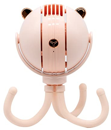 Kingke Ventilador portátil de 3 velocidades sin aspas, recargable, silencioso, de mano, para dormitorio de estudiantes, portátil, recargable
