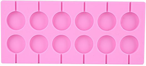 Moule à Sucette en Silicone, 12 Formes Rondes de Confection de moules à Bonbons Moule à Chocolat à sucettes en Silicone