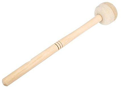 Palo de mazo de Tambor de Madera de Arce Duradero para Banda de percusión con Cabeza de Fieltro de Lana Mazas Bombo