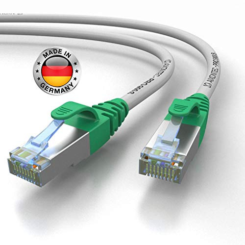 AIXONTEC 0,5m CAT 7 Profi-Netzwerk-LAN-kabel-Grau Cat6a Profi-Patchkabel SFTP (Pimf) 10 Gigabit Kat7-LANKabel HIGHEND Cat7 S/FTP flex Powerlan-kabel