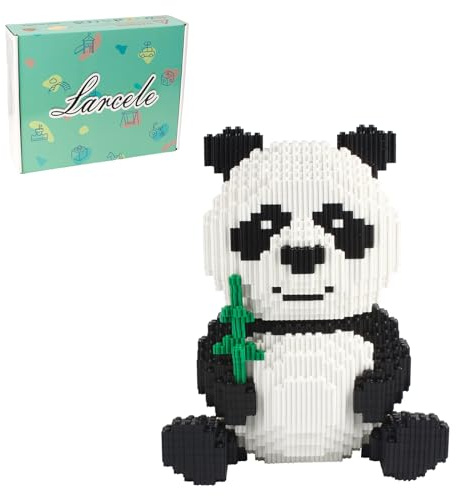 Larcele Panda Bausteine Spielzeug Bricks Tier Bauen Bauklötze, 3689 Stücke KLJM-02 (Modell 2840)