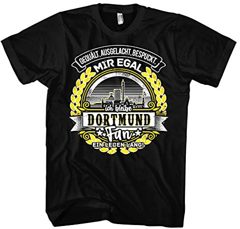 EIN Leben lang Dortmund Herren T-Shirt | Stadt - Dortmund Skyline - Fussball - Sport - Dortmund Shirt - Ultras
