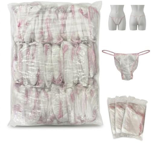 AQASKIN - Tanga Donna [400 pz] Monouso in TNT, Slip USA e Getta, Perizoma Mutanda per Spa, Centro Benessere, Estetista, Bianco.