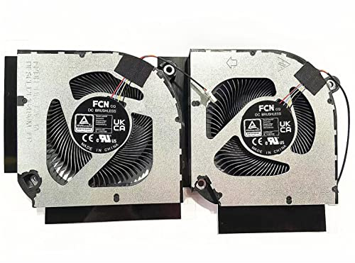 Fleshy Leaf CPU+GPU Cooling Fan Replacement for Acer Nitro 5 AN515-58 12V | AN517-55 AN515-46 N22C1 PH317-55 PH315-55 PH317-56 DFSCK22D05883M FPDG DFSCL12E16486M FPDH