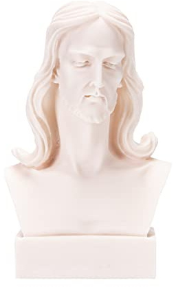 Statua di Gesù Cristo Alabastro Busto 16,2 pollici
