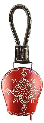 Vivanta 12,7 cm Kuhglocken Geräuschmacher, dekorative Glocke zum Aufhängen an der Wand, antike Kuh-Dekor-Glocken, Vintage-Handgemachte Lucky Giant Harmony Bells für drinnen und draußen, handbemalte