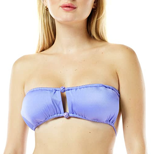 Dagi Fashion, Strapless Bikini Top Parte Superiore, Lilla, 44 Donna