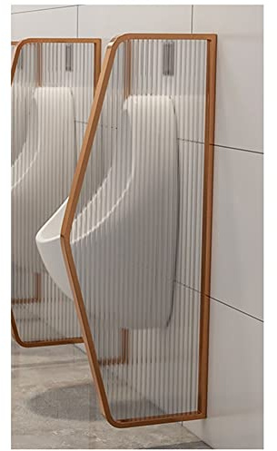 Paneles De Mampara De Privacidad para Urinarios, Mampara Mural para Urinarios Mampara De Acero Inoxidable Y Cristal Translúcido para Área De Servicio, Aseo Público (Color : Rose Gold, Tamaño : 2PCS