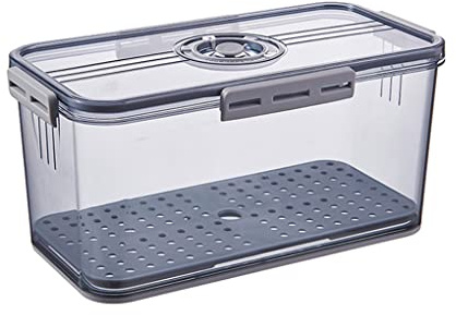 JMAHM Kylskåp organisering kylskåp lådor stapelbar kylskåpsförvaringslåda för kök, kylskåp, skåp (32,5 x 17,5 x 15,3 grau)