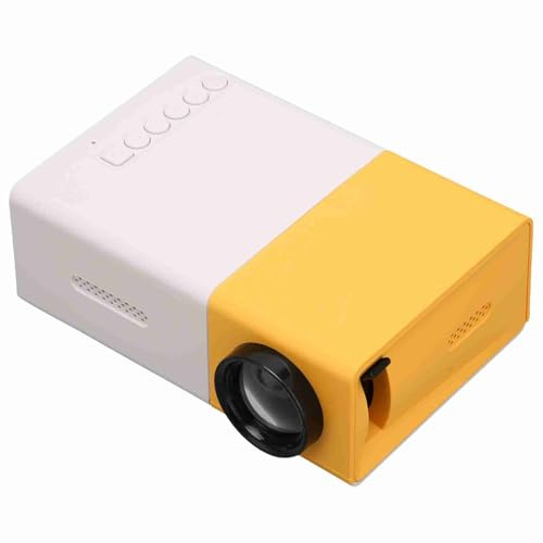 Tragbarer Projektor, Unterstützt 32G-Speicherkarte 100-240 V -HiFi-Projektor HD 1080P HD-Medienschnittstelle 200 Lm mit Fernbedienung für TV (EU-Stecker)