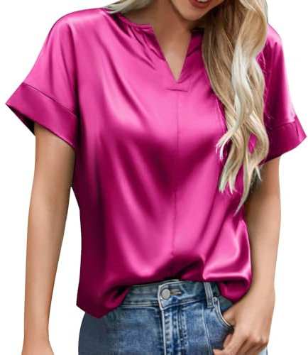 Blusas Mujer Mango Tops para Mujeres con Mucho Pecho Camisetas Interiores Tirantes Mujer Top Fucsia Mujer Camiseta ProteccióN UV Mujer Camiseta Crop Deporte Mujer Blusas Escotadas De La Espalda