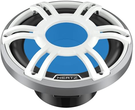 Hertz HMS 10 S4-LD-SW - Subwoofer passivo da 25 cm, 600 Watt (RMS: 300 Watt), bianco, 4 Ohm