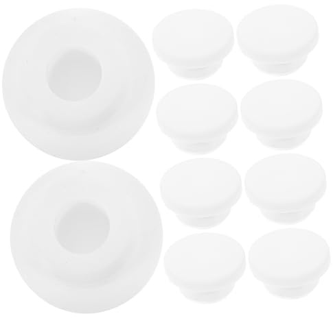 KONTONTY Tapones De Anillo De Desbordamiento para Lavabo 10 Uds Cubiertas Estancas De Plástico para Fregadero Baño Cocina Control De Flujo Evita Derrames Fácil Instalación