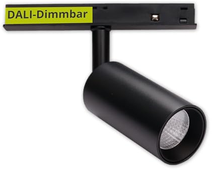 INNOVATE LED Schienensystem Lampen schwarz DALI dimmbar Phasenschiene Deckenstrahler LED 7W 48V Deckenbeleuchtung Spotlight Lampe Schienensystem URG < 19 CRI90 Deckenlampe Spots Leuchte 3000K 620LM