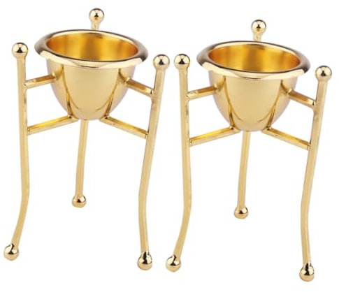 Hoement 2piezas Soporte De Huevos De Cobre Para Cocina Elegante Porta Huevos Dorado Para Restaurante y Comedores Para Decoración De Mesa y Celebraciones