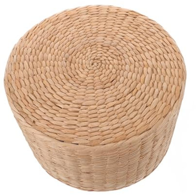 FUNOMOCYA Kinder Gewebter Hocker Aus Gras Praktischer Kleiner Schuhwechselhocker Für Garten Und Hof Leichter Handgeflochtener Sitzhocker Mit Multifunktionalem Design