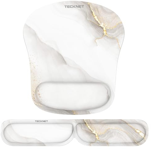 TECKNET Tapis de Souris Ergonomique avec Repose-Poignet, Mémoire de Forme