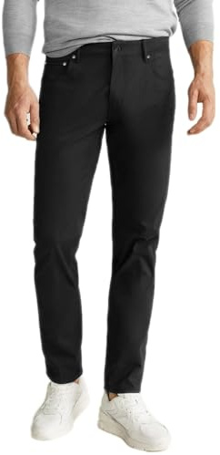 VEQUÈ Pantaloni Uomo Cotone Elasticizzati Invernali Felpati Termici Jeans Comodi Imbottiti in Pile Vestibilita' Regolare Taglie dalla 46 alla 60 (IT, Numero, 52, Regular, Regular, Nero)