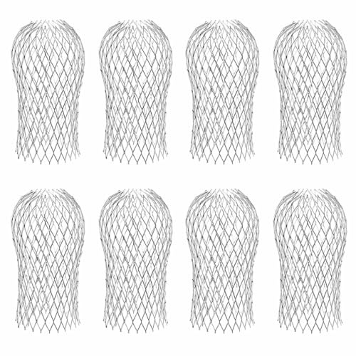 Treki 8pcs Crapaudine de Gouttière Filtre Gouttiere en Métal Garde de Gouttière Filtres de Gouttière Aluminium pour Maison Avant Toit Fossé Égout Contre Les Feuilles Toiture