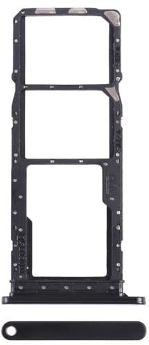 Chariot plateau de logement tray compatible avec Samsung Galaxy A05S SM-A057F A057 porte carte Sim1+ SIM 2 + fente pour compartiment logement mémoire micro SD carte (Noir)
