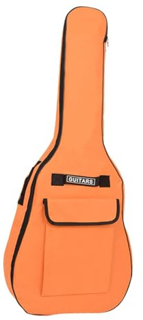 DXEHSEUY Gitarrentasche, Oxford-Stoff, Staubschutz für E-Gitarre, für Saiten, Notebook, Kapodaster, Orange, 106 x 42 x 13 cm, 106x42x13cm, Siehe Beschreibung