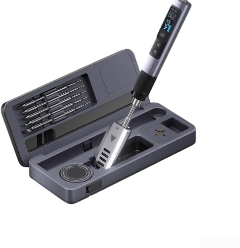 ZAMETTER HS-02 - Juego de soldador digital, estación de soldadura profesional, caja de almacenamiento inteligente, banco de trabajo móvil, caja de almacenamiento de herramientas de reparación