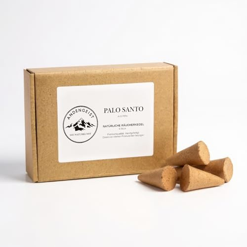 Premium Palo Santo Räucherkegel – 100% Naturrein aus Peru – Handgefertigt für Meditation & Energetische Reinigung – Nachhaltig Geerntet – (6 Stück)