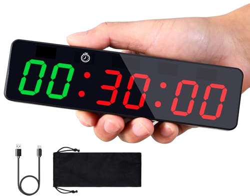 Mini Timer Sport Portable Minuteur D'intervalle pour Fitness Chronomètre Count Up Compte à Rebours