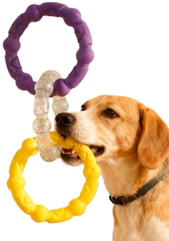 Tug Toys for Dogs - 3-Ring Tug Fetch Exercise Game,Interactive Dog Toys - for Indoor Outdoor Garden Lawn Patio Backyard Park Beach