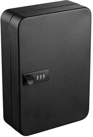 Sicherer Schlüsselschrank mit Zahlenschloss - Wandmontierte Schlüsselschlossbox für 28 Schlüssel Stilvolle & Aufbewahrungslösung für Home Office Hotel & Business