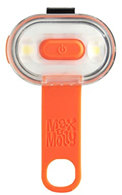 Max & Molly Matrix Ultra LED, Hundelicht für Geschirr, Leine & Halsband, Orange, Wasserfest, USB Wiederaufladbar, Hundelampe LED, Hunde Leuchtanhänger für mehr Sicherheit bei Nacht