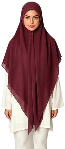 Lina & Lily Premium Chiffon Damen Muslim Hijab Kopftuch Schal Quadrat 145 x 145cm