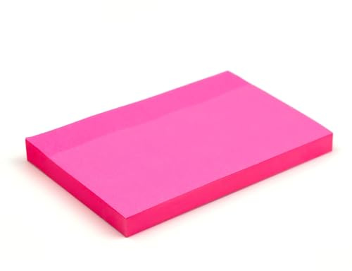 Evergreen Goods Haftnotizen, neonpink, 76 x 127 mm, 300 Stück | 3 Pads mit je 100 Blatt, hochwertig, ablösbar, einzeln verpackt | Büro, Zuhause & Schule