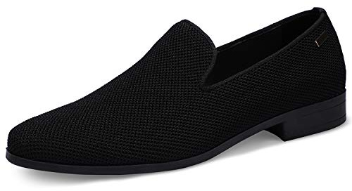 UUBARIS Mens Loafers Dress Shoes Formal Tuxedo Shoes for Prom Graduation Funeral Black Size 9