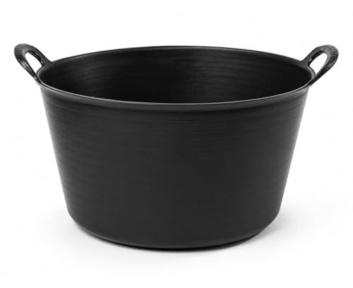 26L Multipurpose Heavy Duty Flexi Tub, Flexible Storage Bucket Home Garden | Laundry, Kitchen Bucket | Black