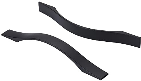 SYZOW 6 Stück Griffe für Küchenschränke Schwarz 128mm Lochabstand - Küchengriffe, Schubladengriffe, Möbelgriffe, Schrankgriffe