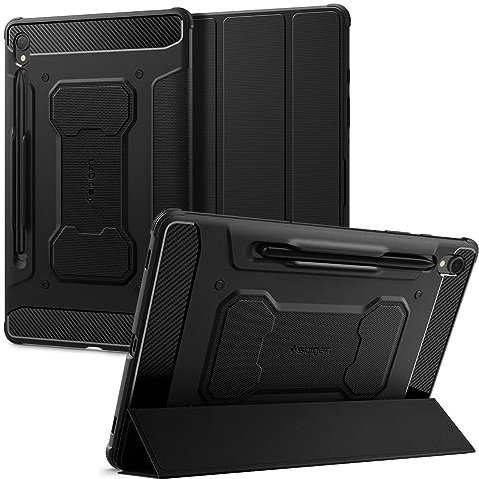 Spigen Rugged Armor Pro Case Compatible with Samsung Galaxy Tab S9 (2023) - Black